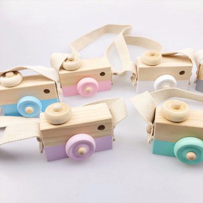 1pc Wooden Camera Baby Room Decor Desk Children Montessori Fashion Clothing Accessory Safe And Natural Toys Birthday Baby Toys