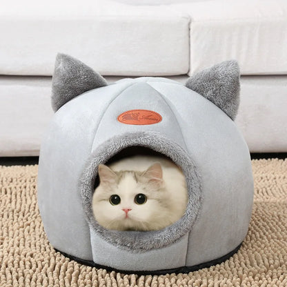 Cozy Winter Cat Bed Tent