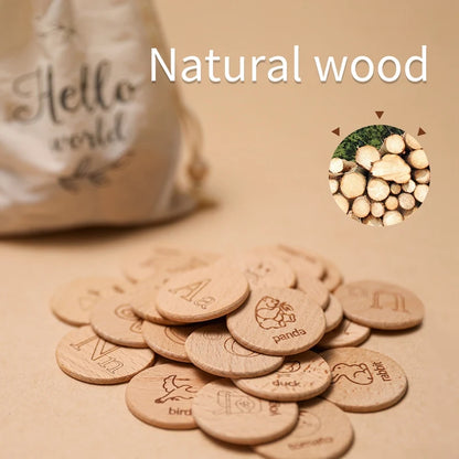 Wooden Alphabet Letters Montessori Letters Memory Alphabet Matching Game Learning Language Cognition english educational toys