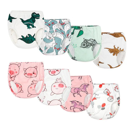 Hot Sale Baby Potty Toilet Training Pants Nappies Cartoon Boys Girls Underwear for Toddler Cotton Panties Reusable Diapers Cover