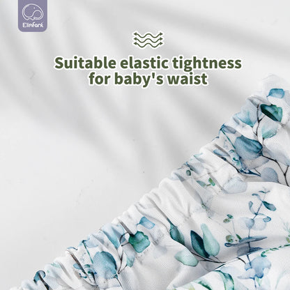 Elinfant 1 Pcs Baby Training Pants Waterproof PUL Suede Cloth Inner Farbic Fashion Prints Washable Reusable Baby Diaper