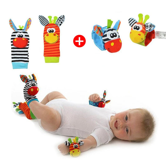 Soft Baby Rattles Wrist Set
