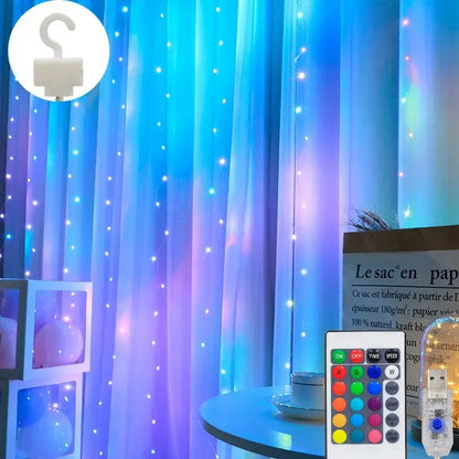 LED Window Curtain String Lights