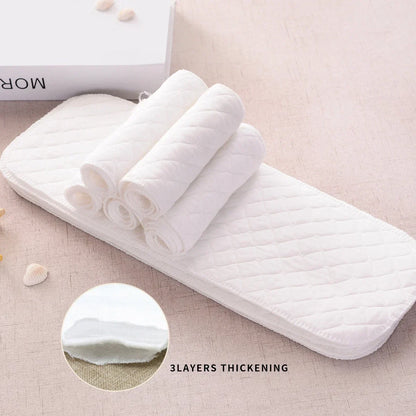 5/10Pcs Baby Diapers Reusable Washable Cotton Diaper Ecological Nappies Insert Cotton Cloth Breathable Absorbent Cloth Diapers