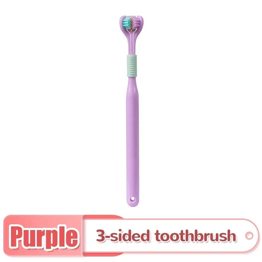 Three-Sided Soft Hair Toothbrush