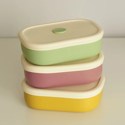 New Portable Lunch Box Food Grade Dishes Tableware Children Bento Box Leakproof Microwavable Feeding Bowl Baby Accessories