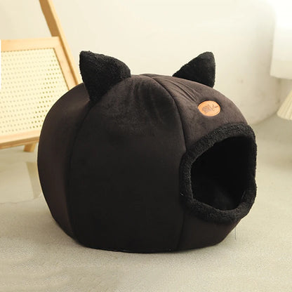 Cozy Winter Cat Bed Tent