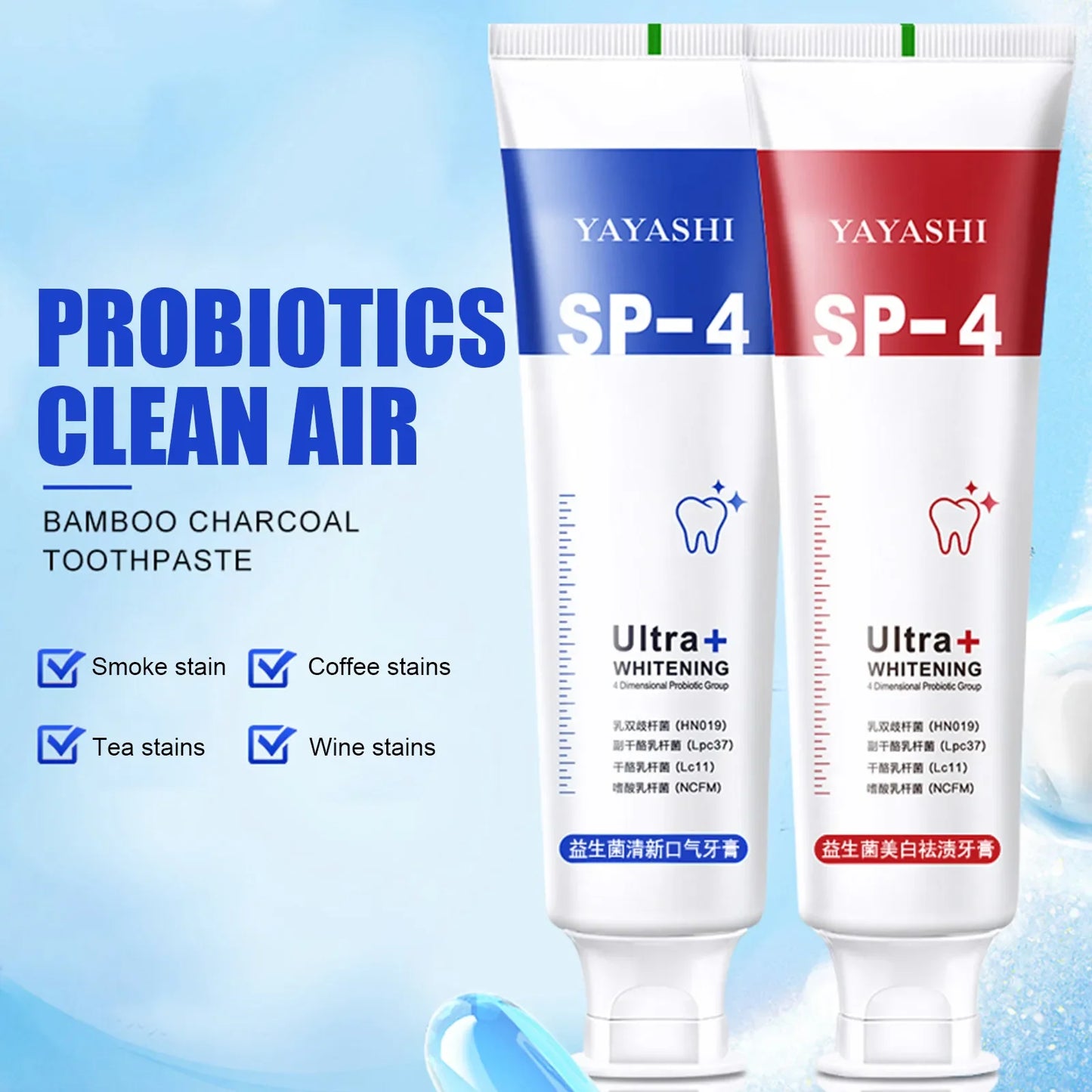 120 g Probiotic Toothpaste SP-4 Whitening Teeth Plaque Stain Remover Tooth whitener Oral Hygiene Cleaning Fresh Breath Dental