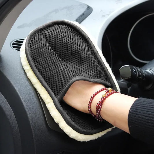Car Washing Imitation Wool Gloves Household Cleaning Gloves Plush Car Washing Gloves Waxing and Polishing Car Cleaning Supplies