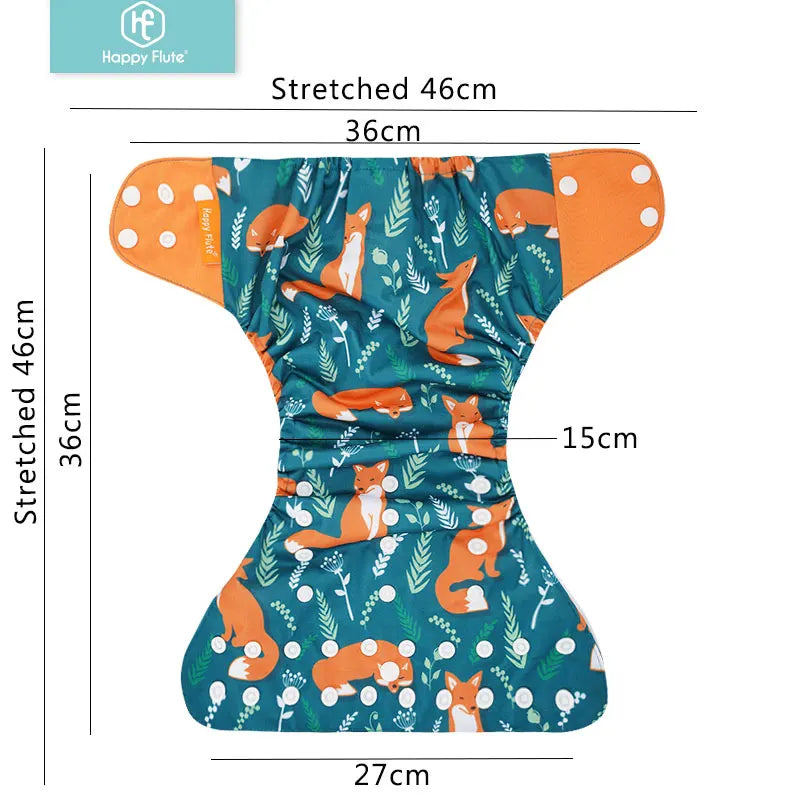HappyFlute 4 Piece Set Hot Sale OS Pocket Diaper Adjustable&Reusable Absorbent Ecological Nappy Baby Cloth Diaper