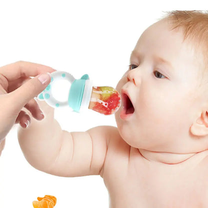 Baby Food Feeding Spoon Juice Extractor Fruit Feeder Pacifier Baby Feeding Bottle Silicone Gum Fruit Vegetable Bite Eat Feeder
