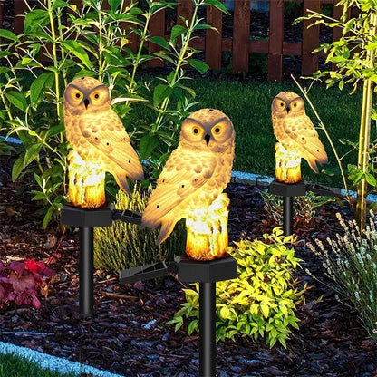 Solar Owl Garden Light