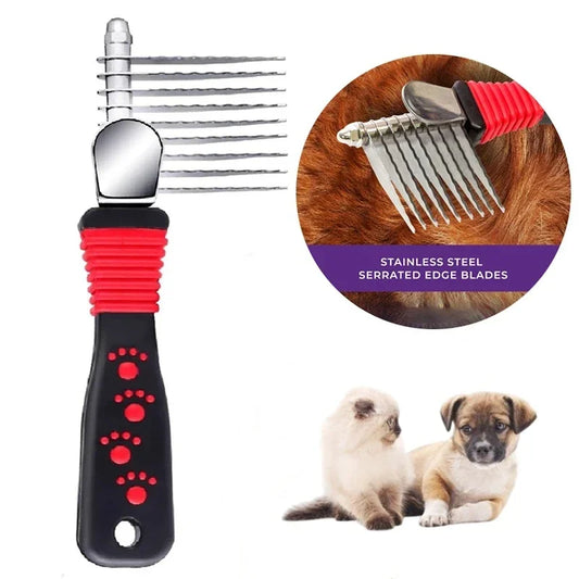 Pet Dematting Rake Comb Brush