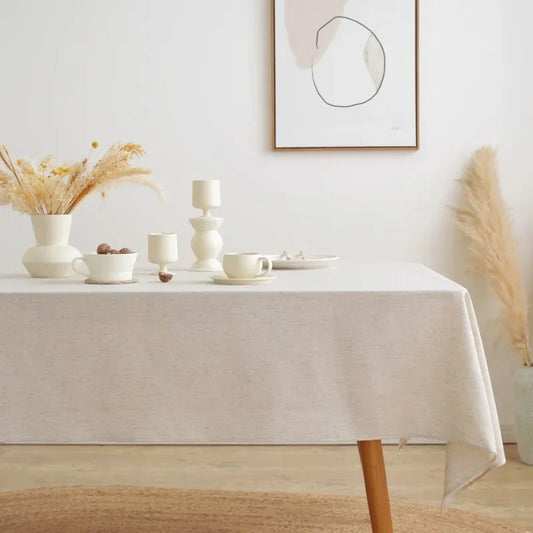 Thicken Cotton Linen Tablecloth for Wedding Home Party Dining Banquet Decoration Flax Fabric Table Cloth Luxurious Table Cover