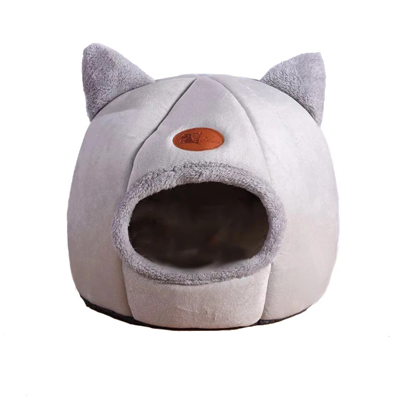 Cozy Winter Cat Bed Tent