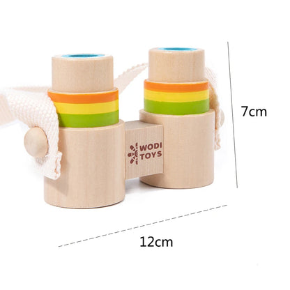 Baby Wooden Cute Telescope Camera Fixing Device Toddler Play Gym Teether Crib Toy Organic Teether Pendant For Children Gift