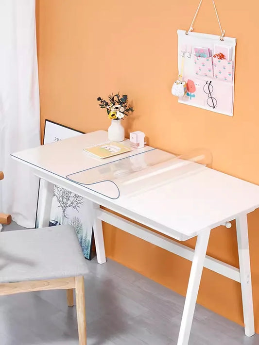 Student desk MATS PVC plastic transparent tablecloth waterproof anti-slip table cover Writing desk table mat custom