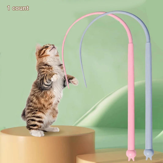Silicone Cat Teaser Stick