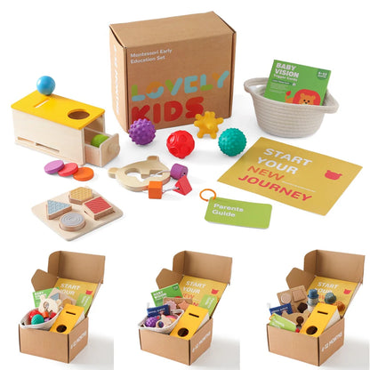 Kid Montessori Toy Baby Wooden Macaron Permanence Drawer Box Toys Busy Drum Color Shape Cognition Match Educational Sensory Toys