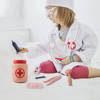 Montessori Doctor Toys Pretend Silicone Play Doctor Kit Food Grade Safety Nurse Set Toys Children Games Educational Learning Toy