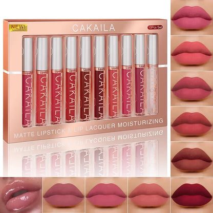 3-12 PCS Matte Lipstick Set  Lip Gloss Sets Non Stick Cup Stain Makeup Beauty For women Waterproof Long lasting Cosmetics