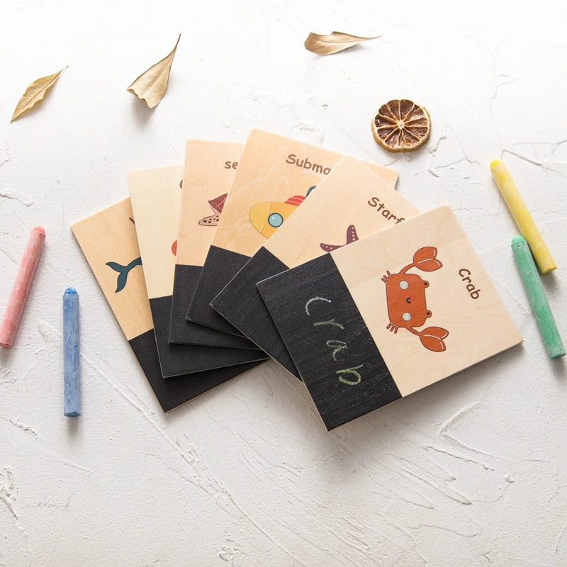High-quality wood environment-friendly printing equipped cymbals exercise hand-eye coordination writing drawing graffiti ability
