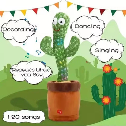 New Dancing Talking Cactus Toy for Baby Toddler, Boys Girls Gifts Singing Mimicking Cactus Toys Recording Repeating What You Say