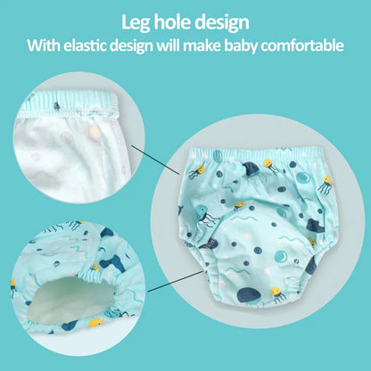 Baby Reusable Diapers Panties Potty Training Pants For Children Ecological Cloth Diaper Washable Toilet Toddler Kid Cotton Nappy