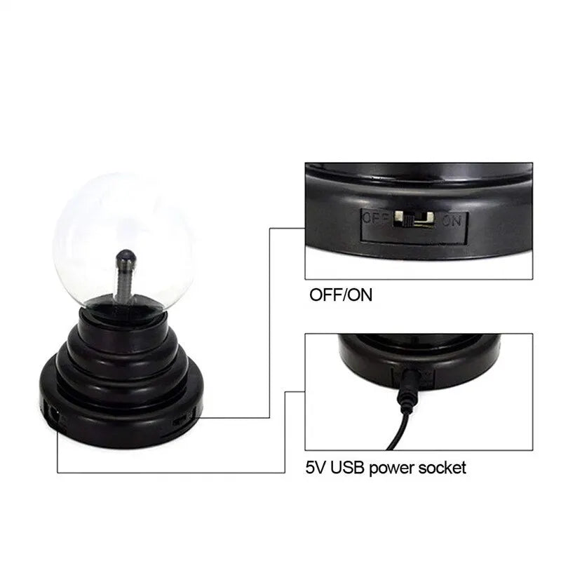 3 Inch Magic Plasma Ball Lamp