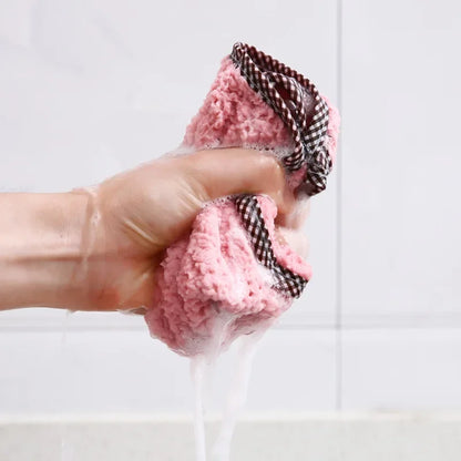 1/5/10Pcs Kitchen Towels Hangable Cleaning Cloth for Tableware Dish Cloth Microfiber Absorbent Household Cleaning Towels