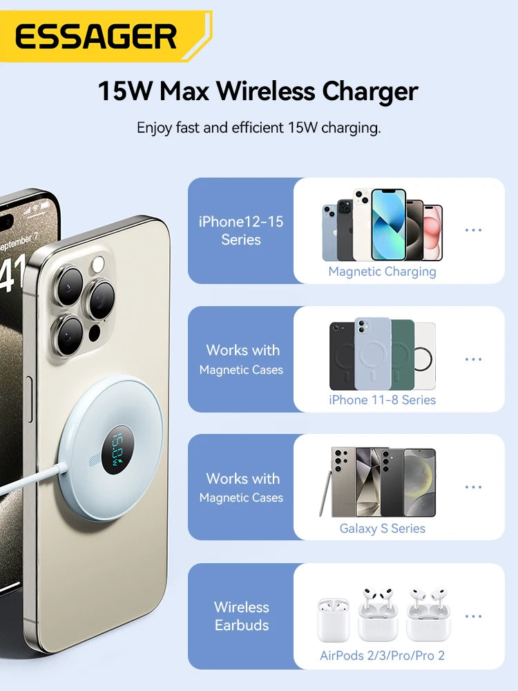 Essager 15W Magnetic Wireless Charger