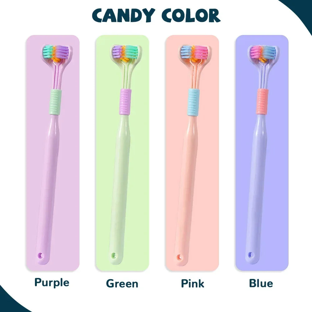 Three-Sided Soft Hair Toothbrush