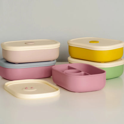 New Portable Lunch Box Food Grade Dishes Tableware Children Bento Box Leakproof Microwavable Feeding Bowl Baby Accessories