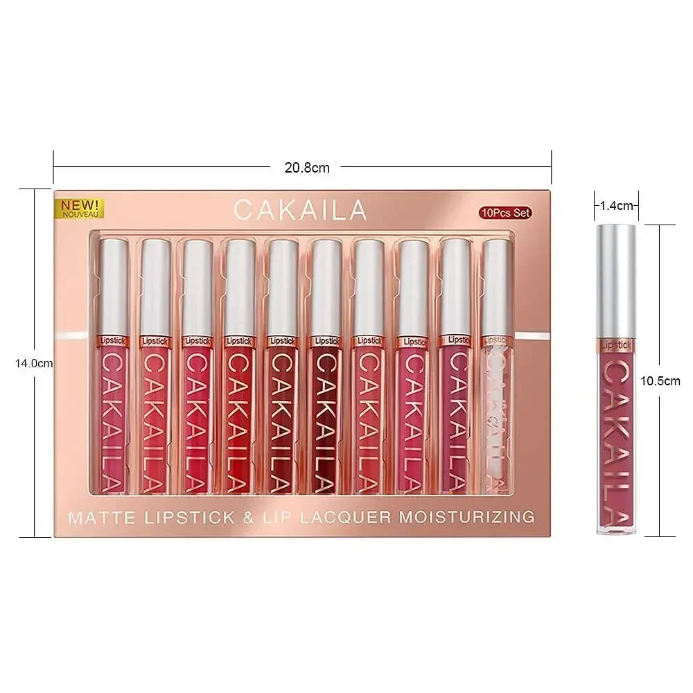 3-12 PCS Matte Lipstick Set  Lip Gloss Sets Non Stick Cup Stain Makeup Beauty For women Waterproof Long lasting Cosmetics