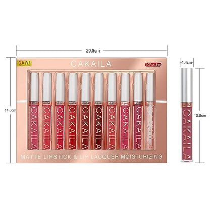 3-12 PCS Matte Lipstick Set  Lip Gloss Sets Non Stick Cup Stain Makeup Beauty For women Waterproof Long lasting Cosmetics