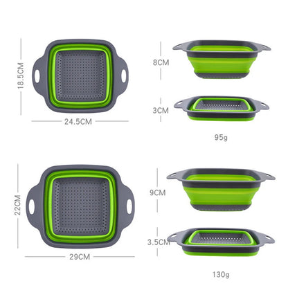 Square Collapsible Silicone Colander