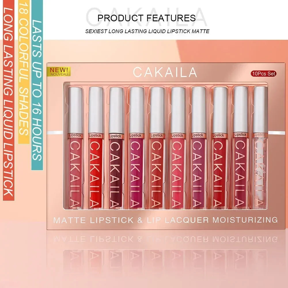 3-12 PCS Matte Lipstick Set  Lip Gloss Sets Non Stick Cup Stain Makeup Beauty For women Waterproof Long lasting Cosmetics