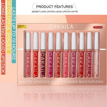 3-12 PCS Matte Lipstick Set  Lip Gloss Sets Non Stick Cup Stain Makeup Beauty For women Waterproof Long lasting Cosmetics