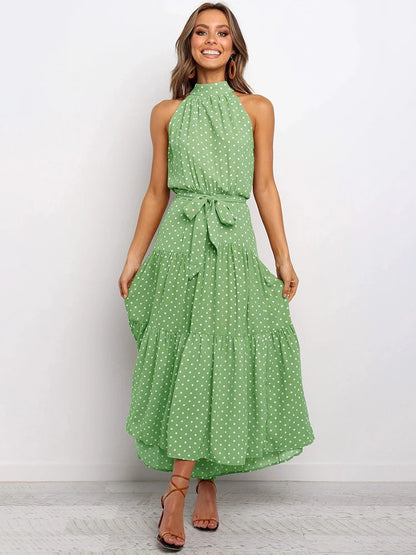 Polka Dot Halter Sundress