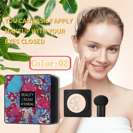 CC Cream 20g Mushroom Head Air Cushion Powder Puff Moisturizing Brightening Foundation Concealer BB Cream Base Makeup Cosmetics