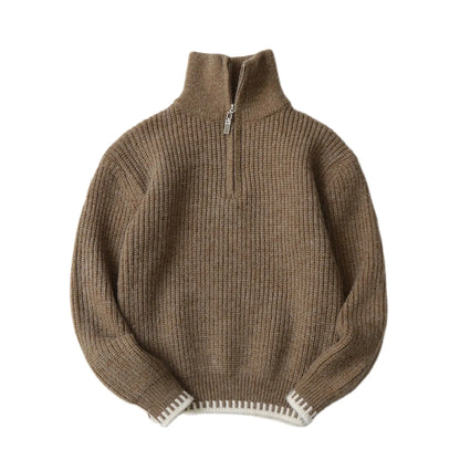 2024New Edition Children's Sweater Boys Winter Clothing Half Zipper Cotton Cashmere Sweater Outdoor Clothes Autumn Kid Outerwear