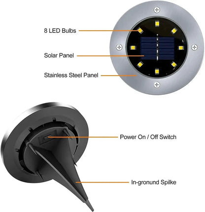 LED Outdoor Solar Power Ground Light