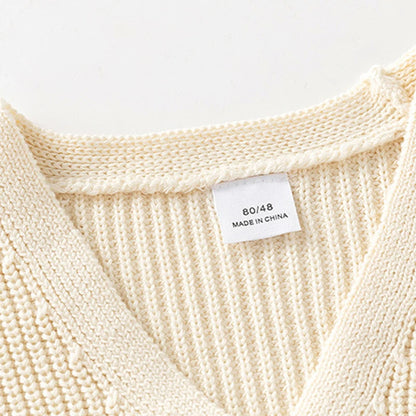 IYEAL Baby Sweater Baby Boys Girls Knitted Cardigan Autumn/Winter Coat Pure Cotton V-Neck Baby Sweater Coat