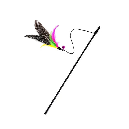 Funny Kitten Cat Teaser Interactive Toy Rod