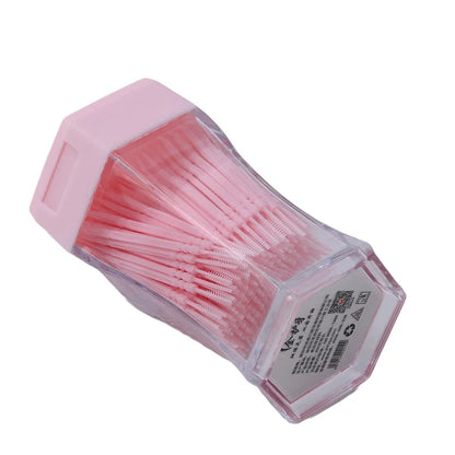 200pcs/set Soft Plastic Double-head Brushed Toothpick Oral Care 6.2 Cm Hot Sale Interdental Brush Toothbrush for Dentures
