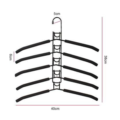5 Layer Detachable Storage Holder Mounted Hanger Indoor Space Saving Household One-Piece Clothes Hanger Clothes Drying Rack