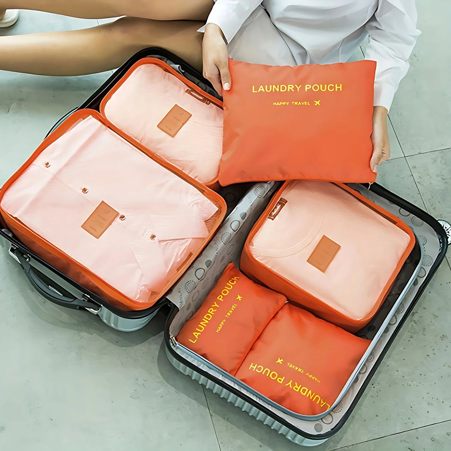 1Set/6Pcs Travel Storage Bag Set for Clothes Tidy Organizer Luggage Pouch Suitcase Handbag Closet Divider Drawer Organizador