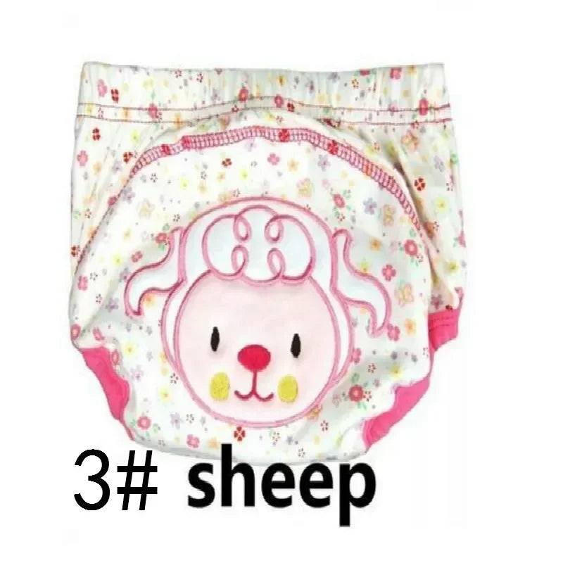 4 Pcs/Lot Baby Diapers Children Reusable Underwear Breathable Cover Cotton Training Pants Choose Design HTRX0015