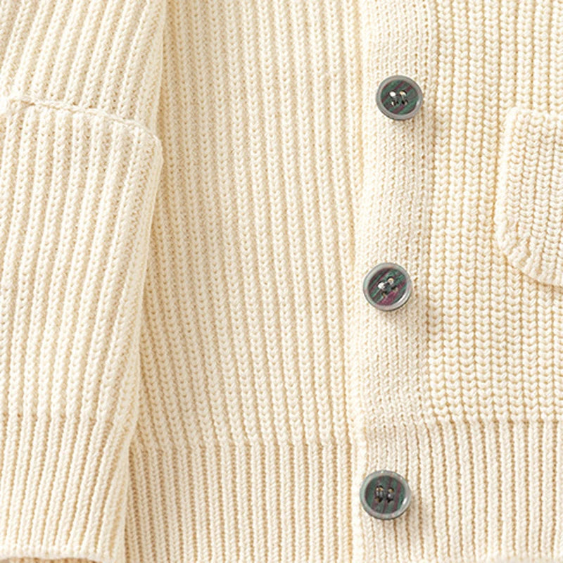 IYEAL Baby Sweater Baby Boys Girls Knitted Cardigan Autumn/Winter Coat Pure Cotton V-Neck Baby Sweater Coat