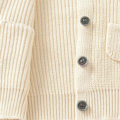 IYEAL Baby Sweater Baby Boys Girls Knitted Cardigan Autumn/Winter Coat Pure Cotton V-Neck Baby Sweater Coat